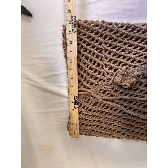 Crochet Vintage Beige Sweater, Skirt & Bag Set Henrietta Tanuska Beverly Hills s - Picture 12 of 16